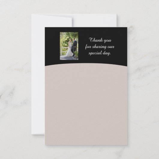 結婚の写真ありがとう3.5 x 5カード サンキューカード (裏面)