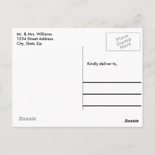 結婚の写真ありがとう ポストカード (裏面)