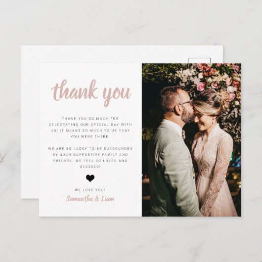 結婚の写真ありがとう ポストカード (正面/裏面)