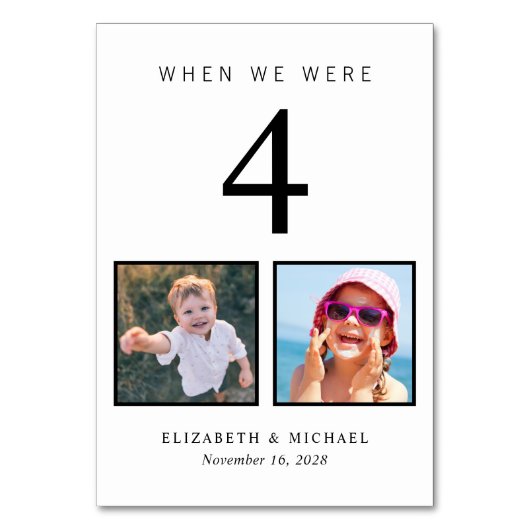 結婚の写真おもしろい テーブルナンバー (正面)