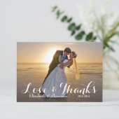 結婚の写真の愛ありがとう サンキューカード (スタンド正面)