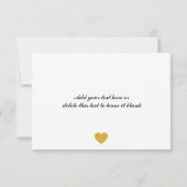 結婚の写真の愛ありがとう サンキューカード (裏面)