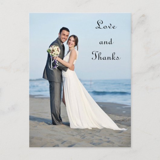 結婚の写真の愛と感謝してい – ポストカード (正面)