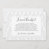 結婚の写真の愛と感謝の意かわいらし味 サンキューカード (裏面)