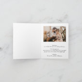 結婚の写真を折り畳んだ ノートカード (内部)