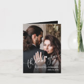 結婚の写真を折り畳んだ ノートカード (正面)