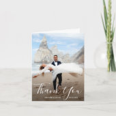 結婚の写真を折り畳んだ ノートカード (正面)