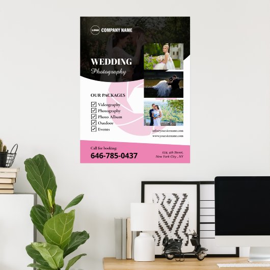 結婚の写真カスタムポスター ポスター (ホームオフィス)
