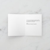 結婚の写真カスタムThank You サンキューカード (内部)