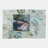 結婚の写真ギフトGREENERYモダンカスタムシック キッチンタオル (横)