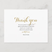 結婚の写真コラージュにモダンおエレガント礼 案内ポストカード (裏面)