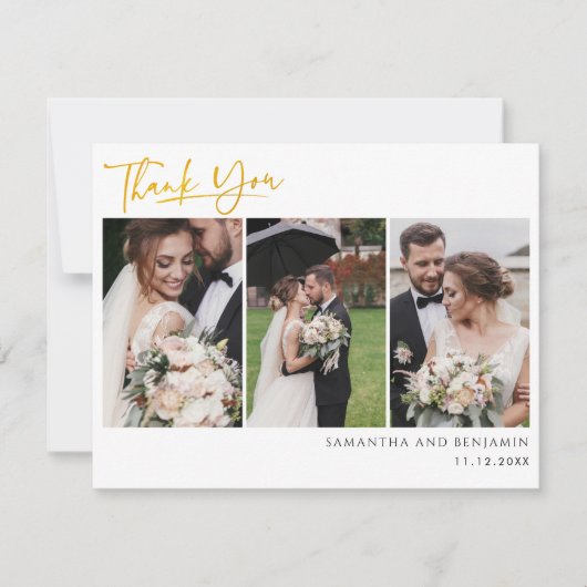 結婚の写真コラージュの手がレタード ノートカード (正面)