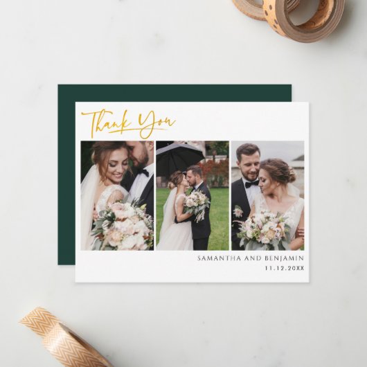 結婚の写真コラージュの手がレタード ノートカード (正面/裏面インサイチュ)