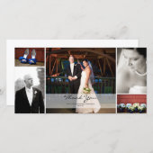 結婚の写真コラージュ – ありがとう サンキューカード (正面/裏面)