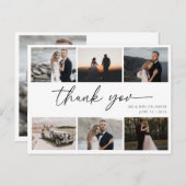 結婚の写真サンキューカードエレガント ポストカード (正面/裏面)