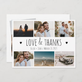 結婚の写真サンキューカード数々の写真 ポストカード