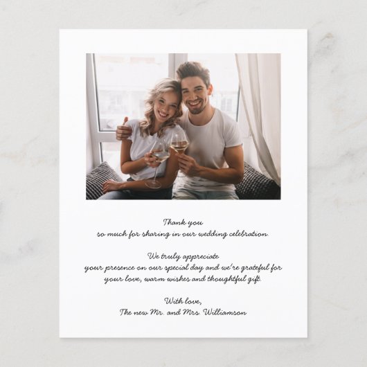 結婚の写真サンキューカード (裏面)