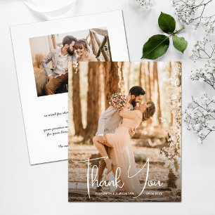 結婚の写真サンキューカード