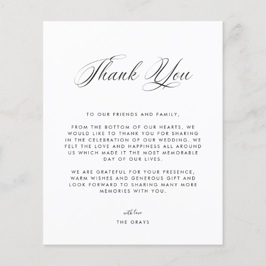 結婚の写真サンキューカード (正面)