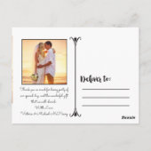 結婚の写真サンキューカード/はがき ポストカード (裏面)