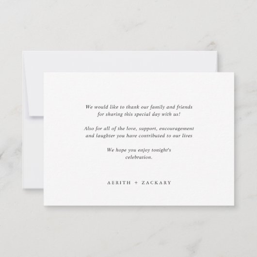 結婚の写真サンキューカード サンキューカード (裏面)