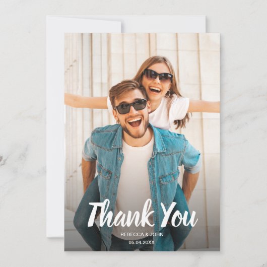 結婚の写真サンキューカード サンキューカード (正面)
