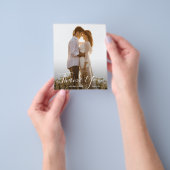 結婚の写真サンキューカード チラシ (手)