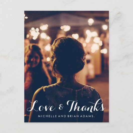 結婚の写真サンキューカード ポストカード (正面)