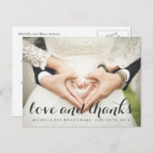 結婚の写真サンキューカード ポストカード (正面/裏面)