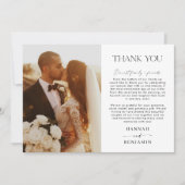 結婚の写真サンキューカード |写真ありがとう 招待状 (正面)