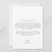 結婚の写真サンキューカード 招待状 (裏面)