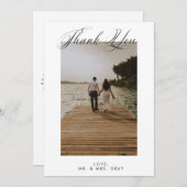 結婚の写真サンキューカード 招待状 (正面/裏面)