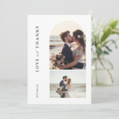 結婚の写真サンキューカード | Boho Arch写真 サンキューカード (スタンド正面)