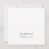 結婚の写真シックなモダン手書き四角 サンキューカード (裏面)