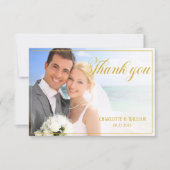 結婚の写真スクリプトサンキューカード サンキューカード (正面)