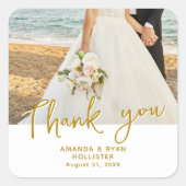 結婚の写真スクリプト スクエアシール (正面)