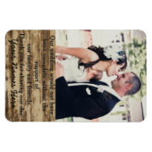 結婚の写真テンプレートありがとう磁石 マグネット (横)