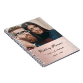 結婚の写真バラ金ゴールドグリッター ノートブック (右側)