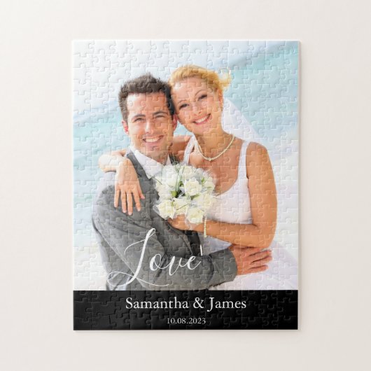 結婚の写真パズル ジグソーパズル (縦)