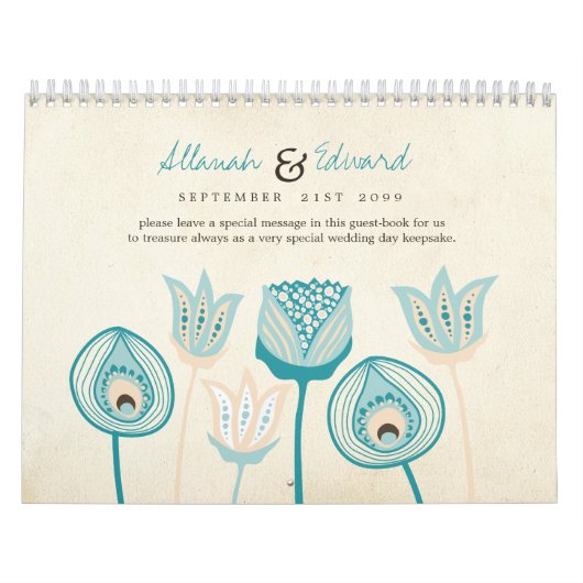 結婚の写真パーソナライズされたゲストブックゲストブック カレンダー (カバー)