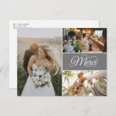 結婚の写真メルシービーコンサンキューカード インビテーションポストカード (正面/裏面)