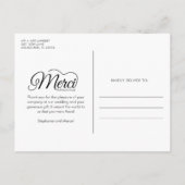 結婚の写真メルシービーコンサンキューカード インビテーションポストカード (裏面)