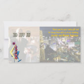 結婚の写真ラスベガスのネオンサインありがとう サンキューカード (正面)