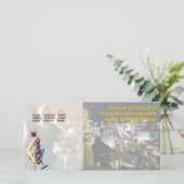 結婚の写真ラスベガスのネオンサインありがとう サンキューカード (スタンド正面)