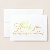 結婚の写真家ビデオグラファーありがとう 箔カード (封筒付き正面)