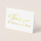 結婚の写真家ビデオグラファーありがとう 箔カード (正面)