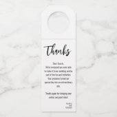 💍結婚の写真感謝していミニマルエレガントリスト ボトルネックタグ (正面)