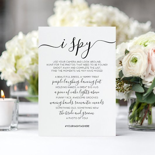 結婚の写真狩りゲームIスパイゲームカード ノートカード