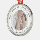 結婚の写真記念 メタルオーナメント (左)