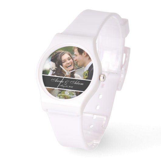 結婚の写真記念 腕時計 (傾斜)